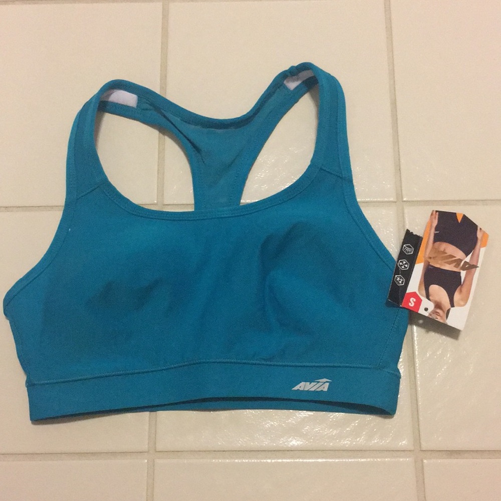 Turquoise blue sports bra